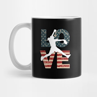 Love American Softballn Mug